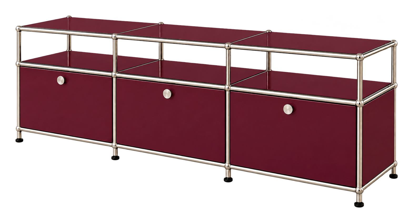 Vermut Konsol, 220 cm model, bordo, çapraz görünüm