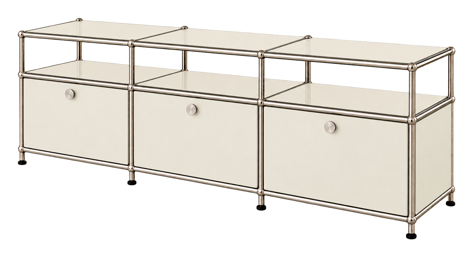 Vermut Konsol, 220 cm model, kırık beyaz, çapraz görünüm