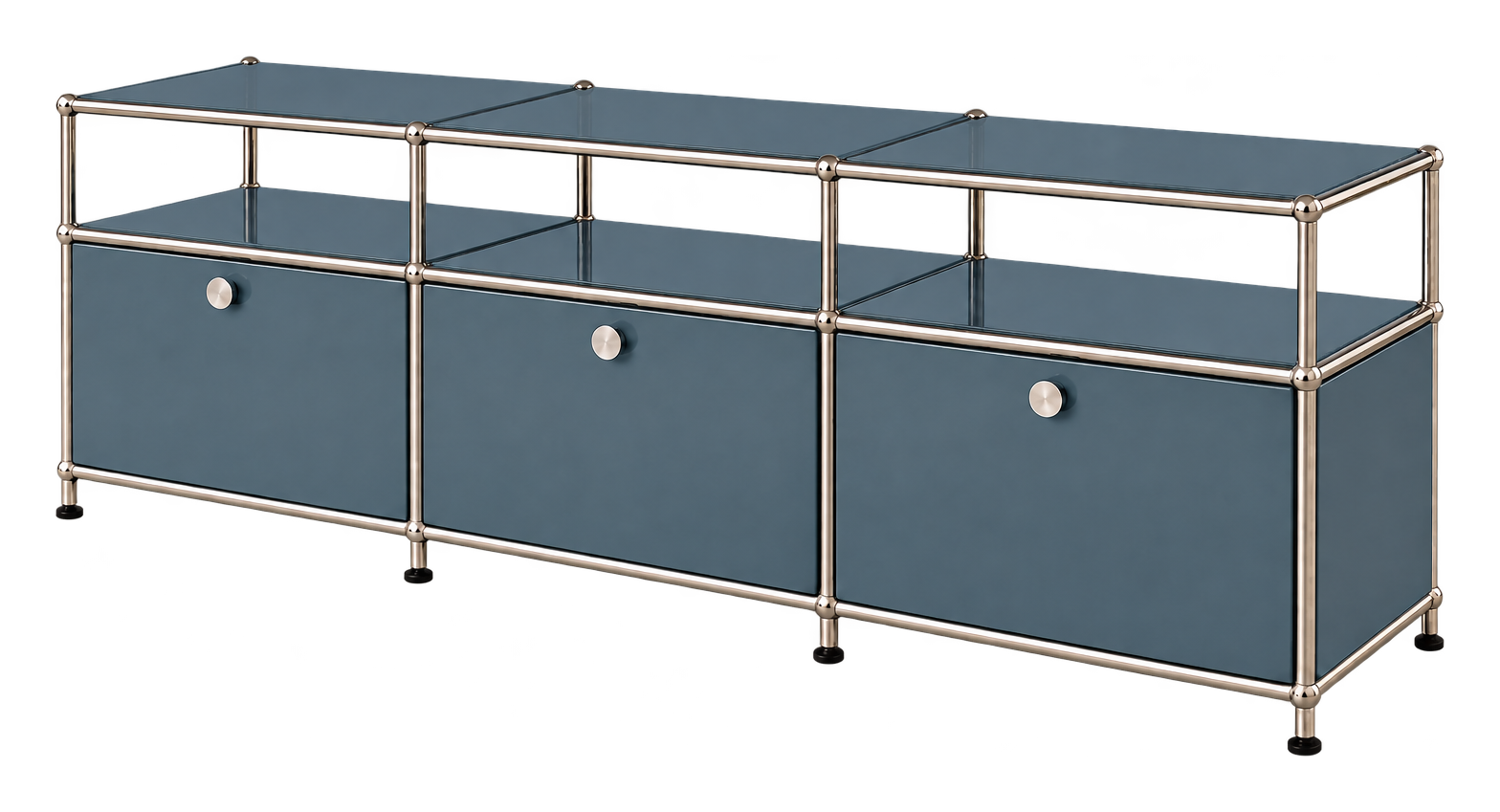 Vermut Konsol, 220 cm model, mavi, çapraz görünüm