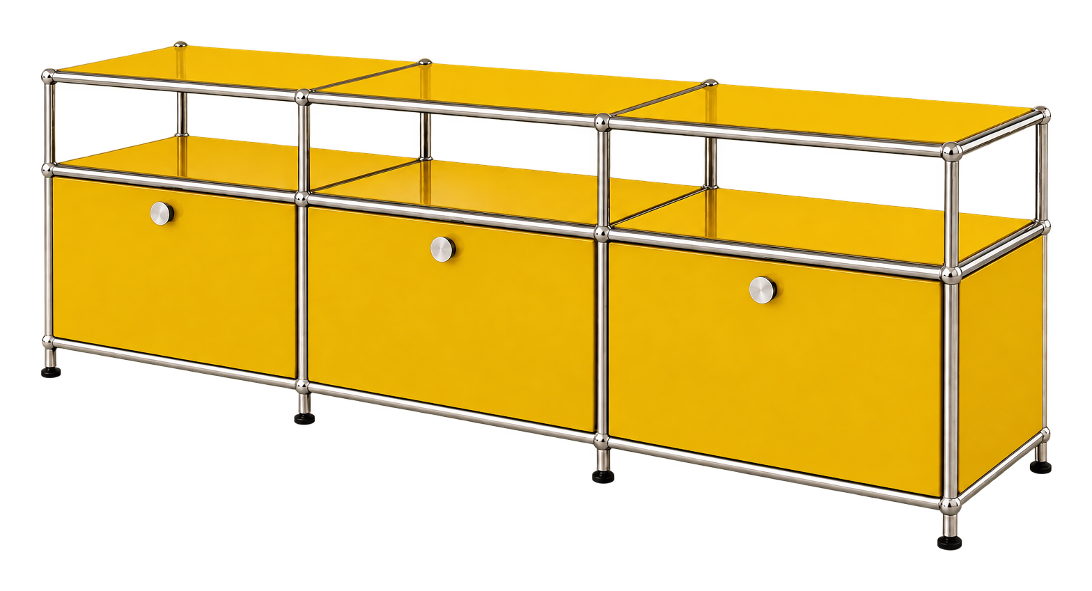 Vermut Konsol, 220 cm model, sarı, çapraz görünüm